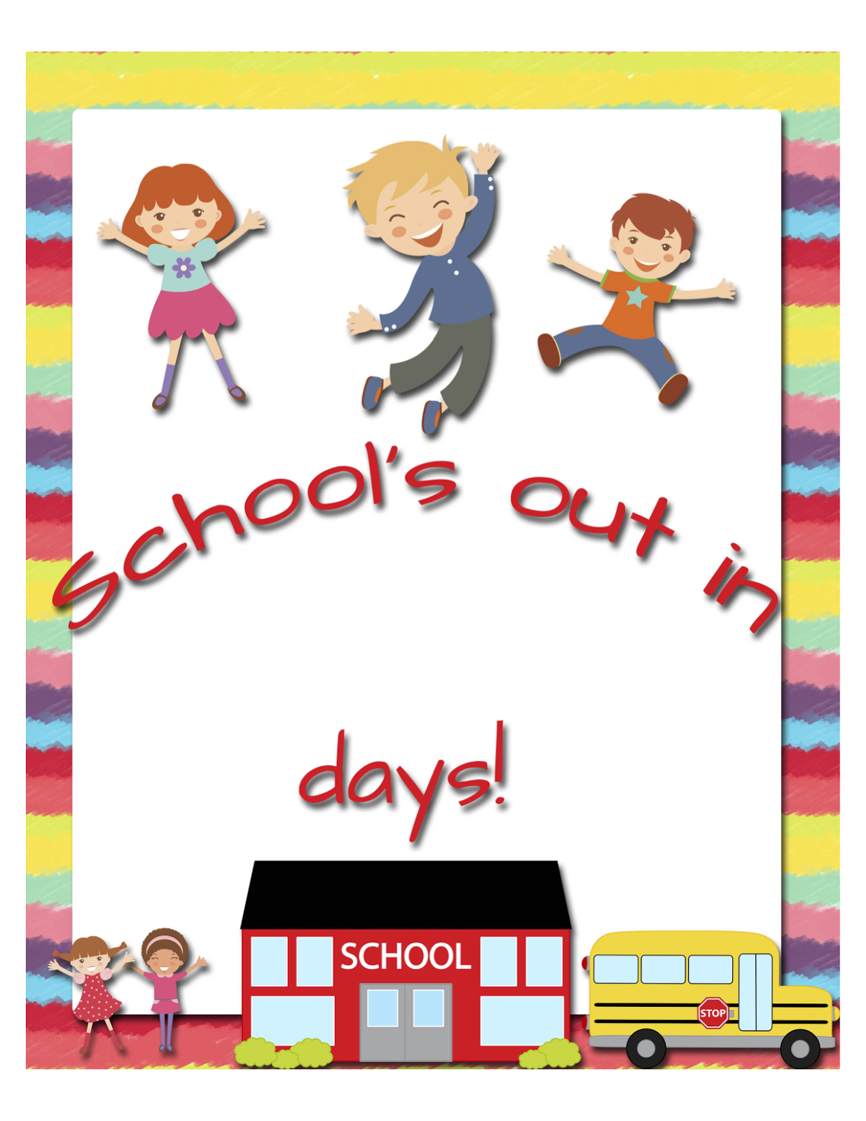 How Many Days Until School Ends 2024 Countdown Clock Template Devin