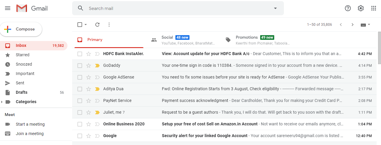 Gmail inbox