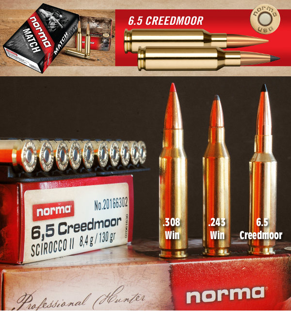 Norma hunting africa elk deer eland 6.5 Creedmoor cartridge