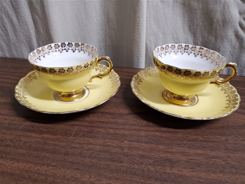 14 SETS FINE CHINA TEA CUPS & SAUCERS