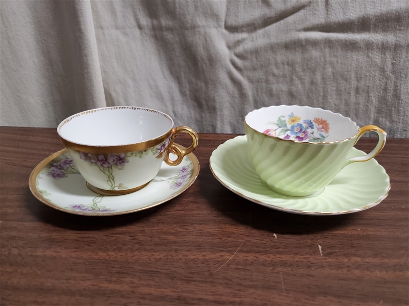 14 SETS FINE CHINA TEA CUPS & SAUCERS