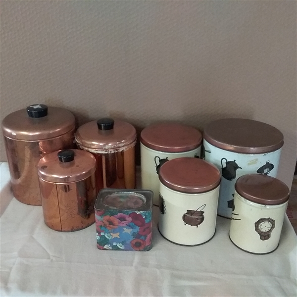 VINTAGE TIN CANISTER SETS