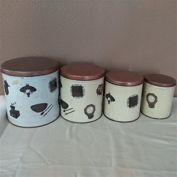 VINTAGE TIN CANISTER SETS