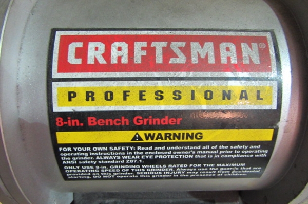 CRAFTSMAN PROFESSIONAL 8 BENCH GRINDER
