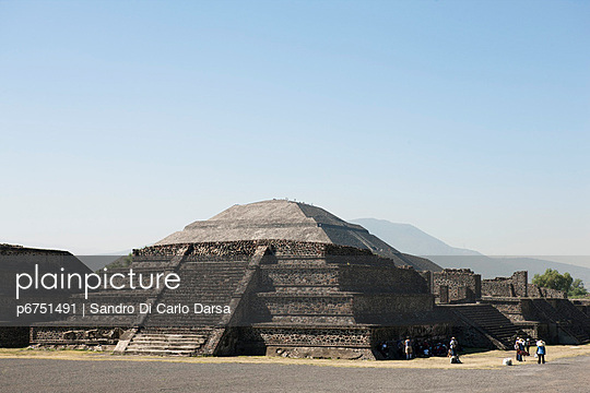 Mexico, Teotihuacan, Temple of Quetzalcoatl (Temple of the Feathered Serpent), Aztec ruins