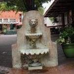 Concrete Lion Head Fountain