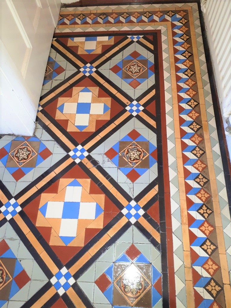 Victorian Tiled Hallway Tipton After Restoration