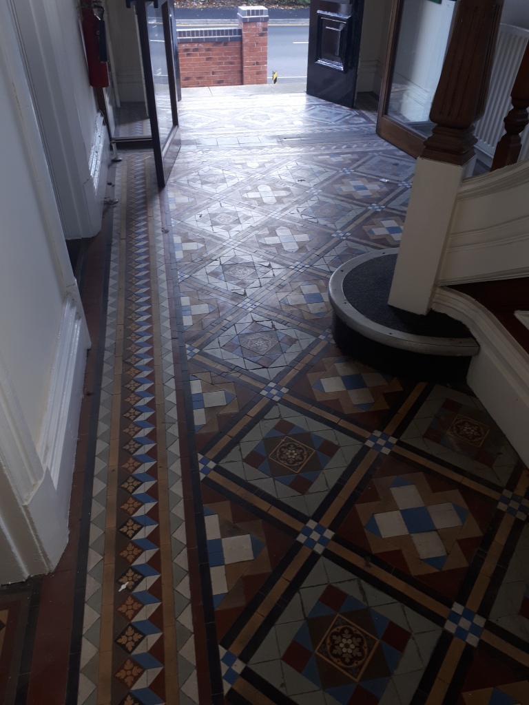 Victorian Tiled Hallway Tipton Before Restoration