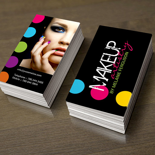 Customizable BOLD and HIP MAKEUP ARTIST BUSINESS CARD