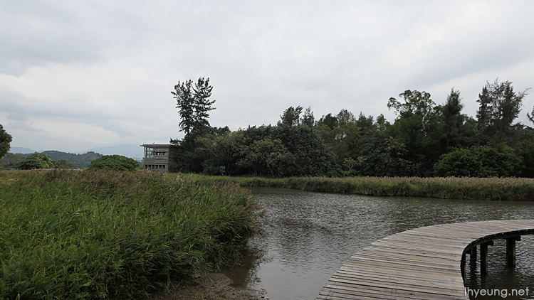 Bird house in the distance.