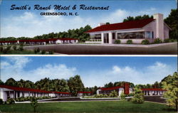 Smith's Ranch Motel & Restaurant Greensboro, NC Postcard Postcard