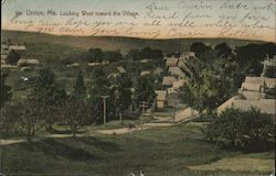 Looking West Toward the Village Postcard