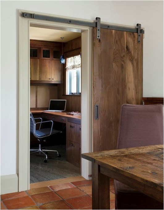 barn door to office