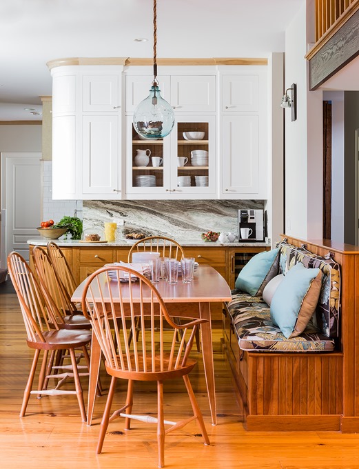 mod farmhouse banquette