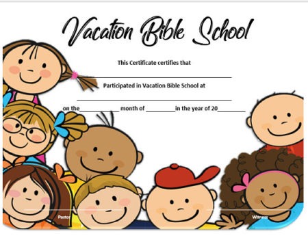 DIY VBS Certificates