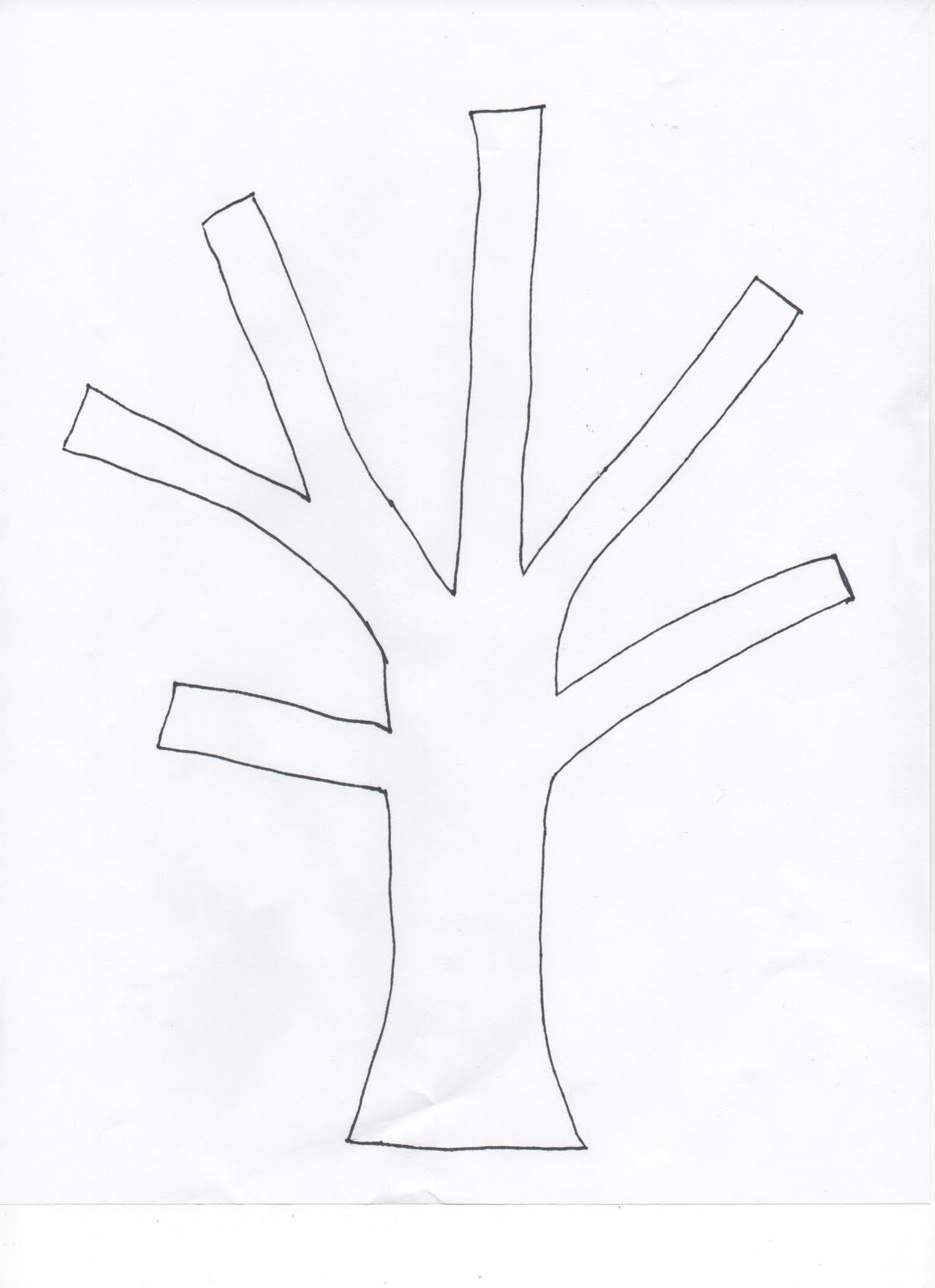 Easy Tree Trunk Template image.