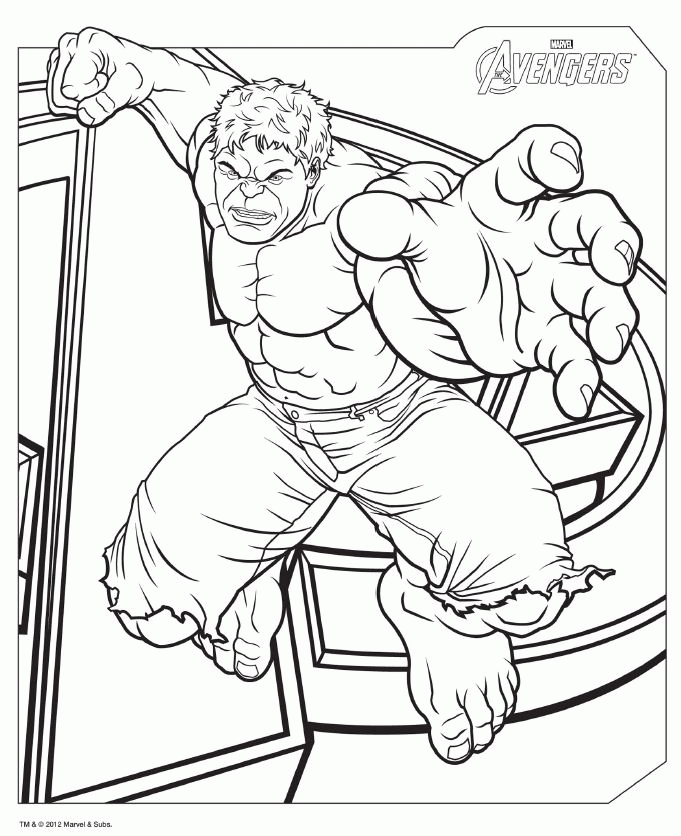 Free Hulk Avengers Coloring Pages - VoteForVerde.com