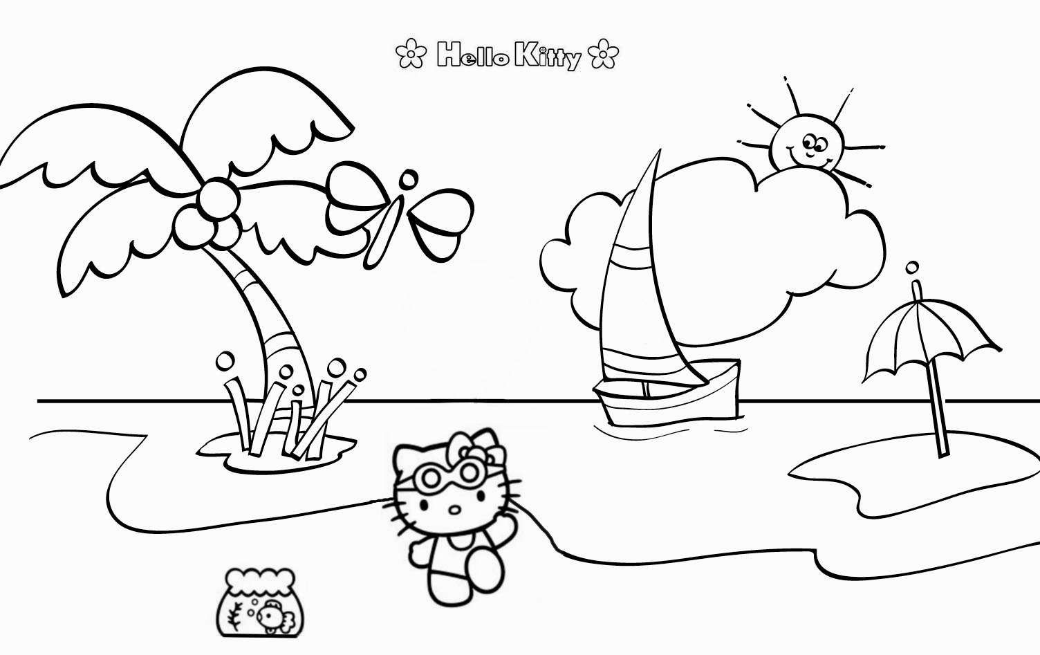 Hello Kitty Coloring Pages For Kids