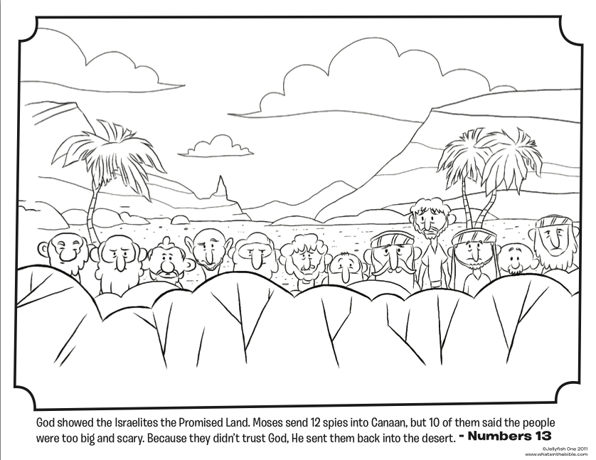 12 Spies - Bible Coloring Pages | What's in the Bible?