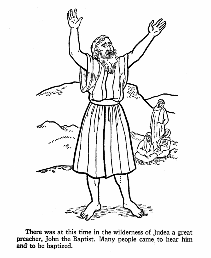 Bible Printables - Bible Coloring Pages - John the Baptist 1