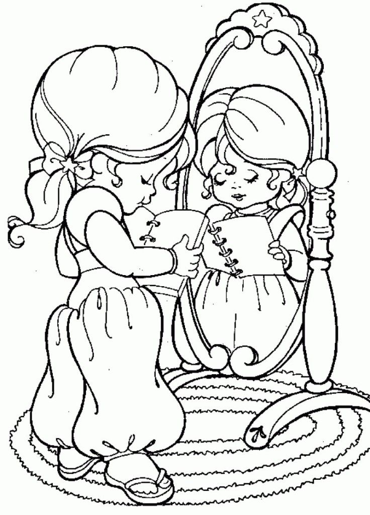 Rainbow Brite Reading Book Coloring Pages - Kids Colouring Pages