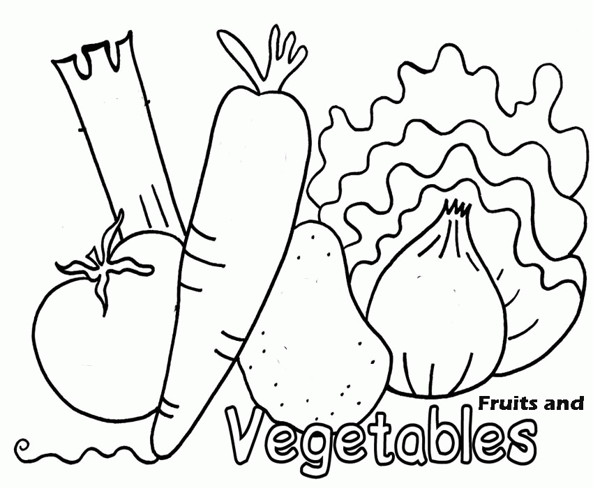 Fruit And Vegetable Coloring Pages - Free Coloring Pages For 