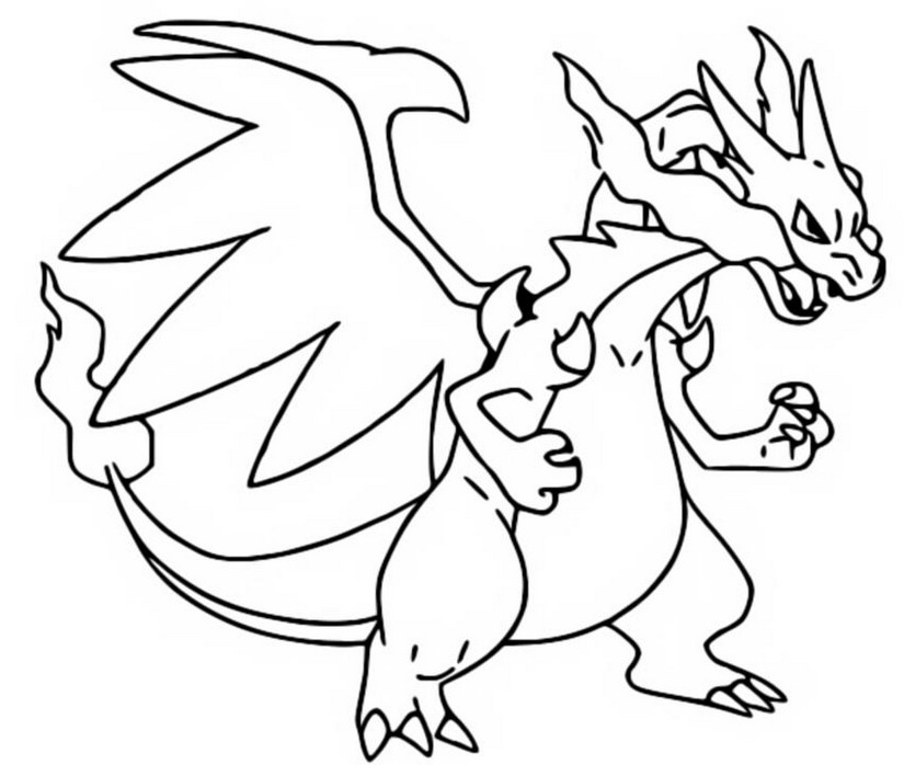 Coloring Pages Mega Evolved Pokemon Drawing