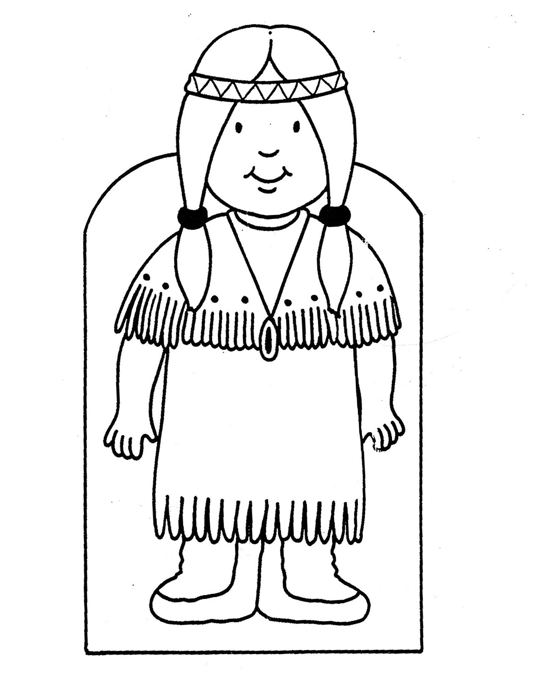 Indians - Coloring Pages for Kids and for Adults