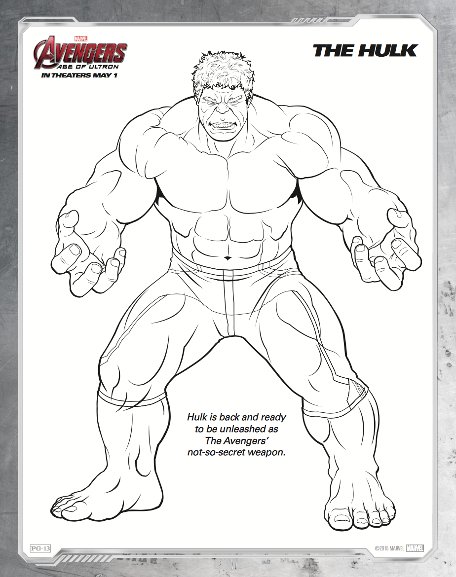 Free printable Avengers: Age of Ultron coloring sheets - Hispana ...