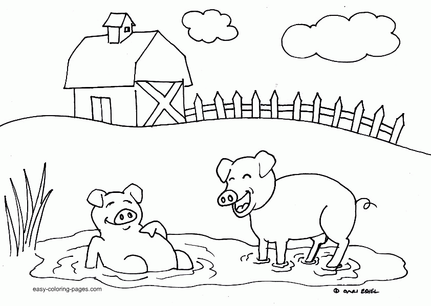 Farm Animal Coloring Pages Spring Baby Chick Page And Kids 