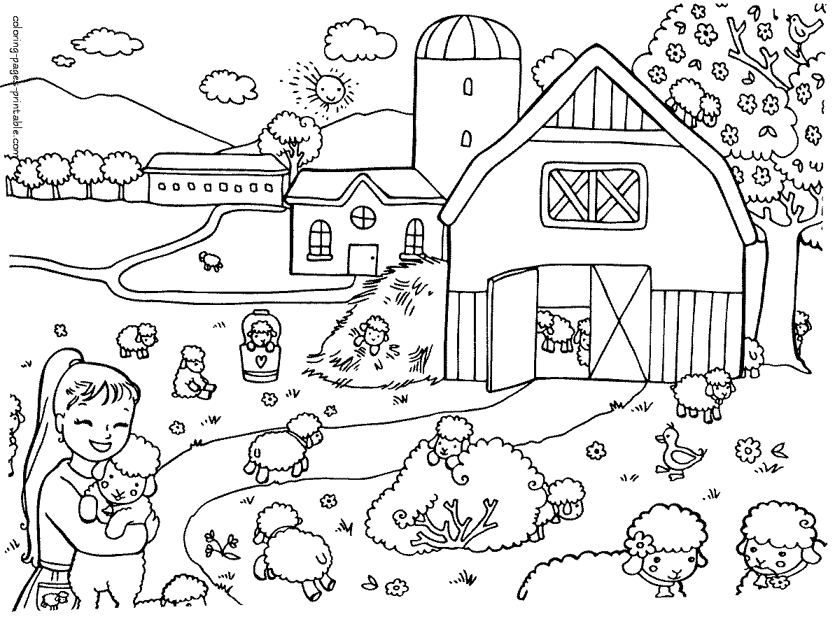 Spring coloring pages