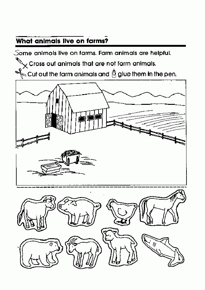 Barn Scene Coloring Page - Coloring Page