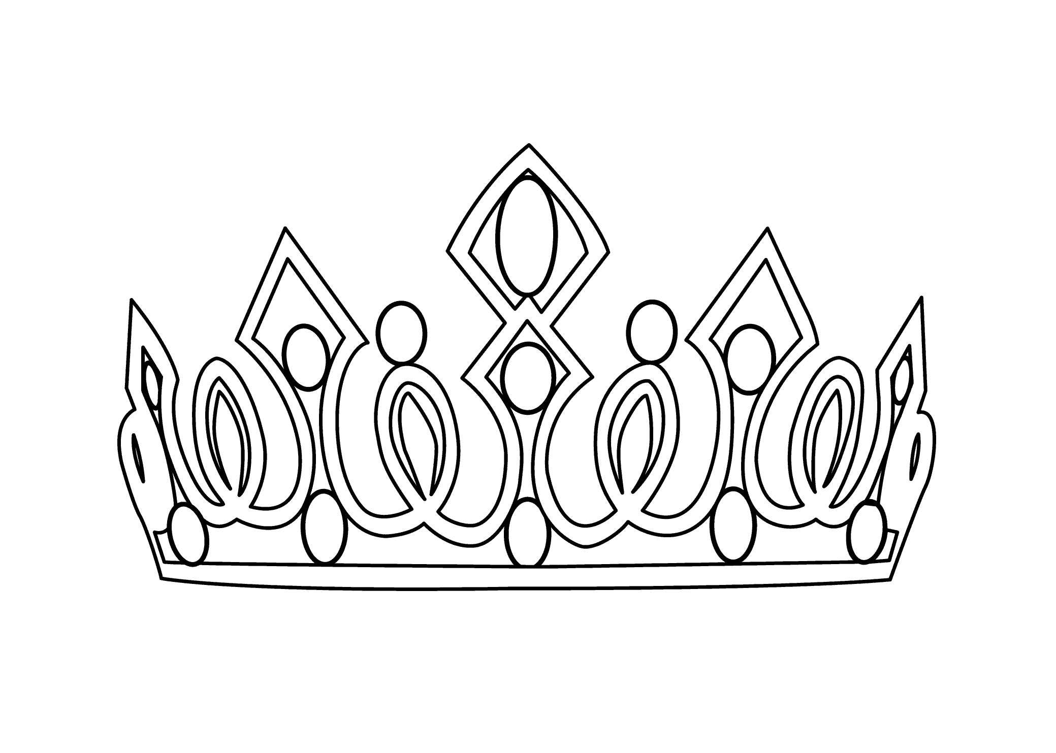 Princess Tiara Coloring Page