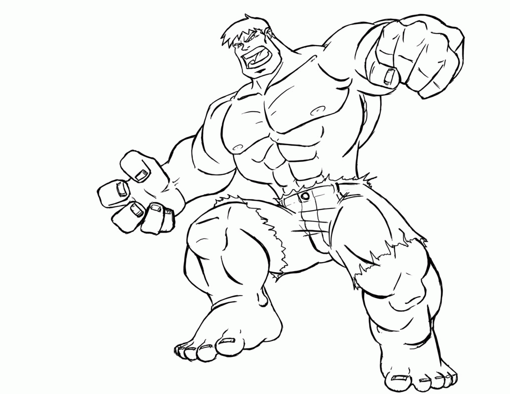 Printable Hulk Coloring Pages Kids - Colorine.net | #11211