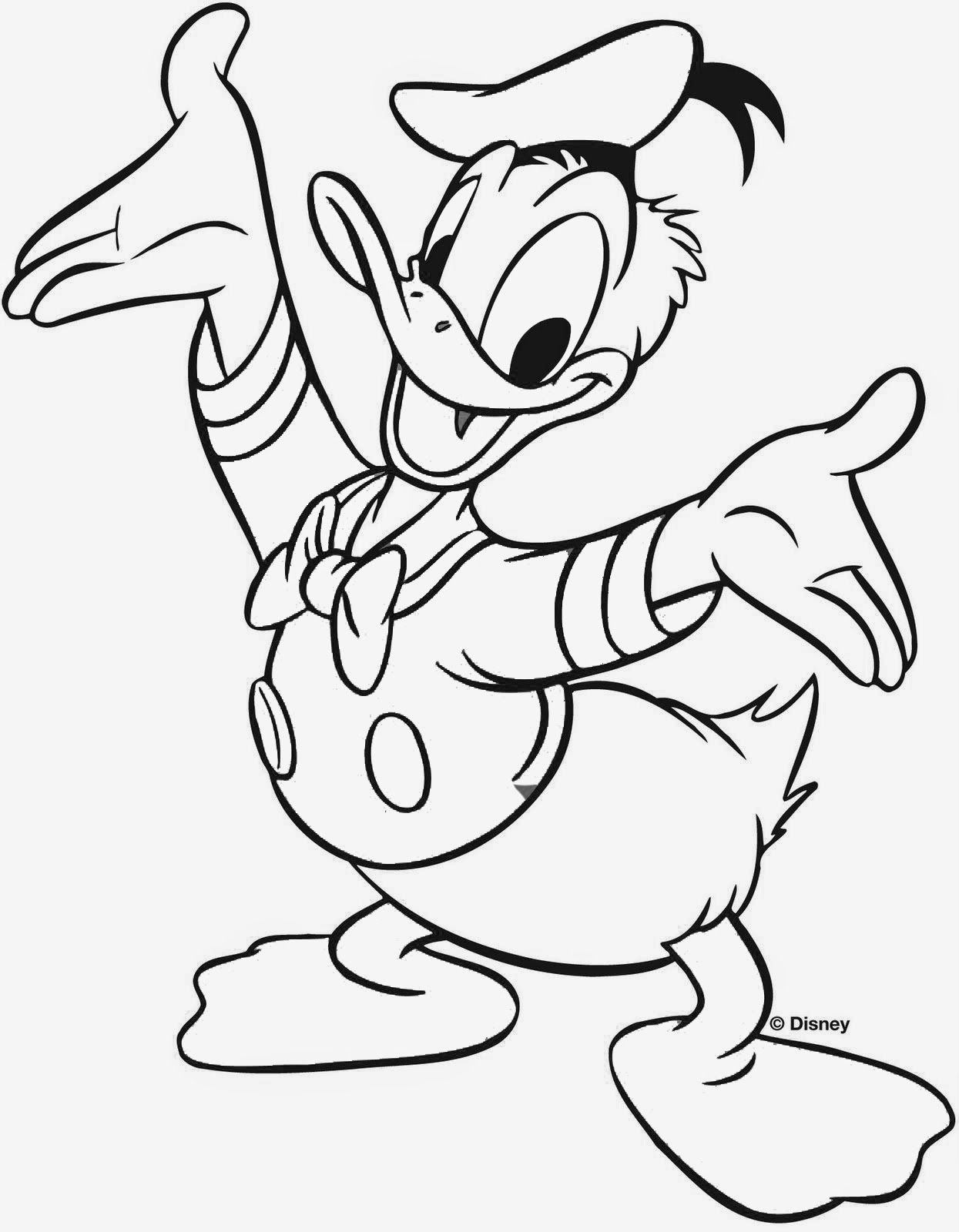 Donald Duck Coloring Pages To Print Out Mickey Mouse Donald Duck ...