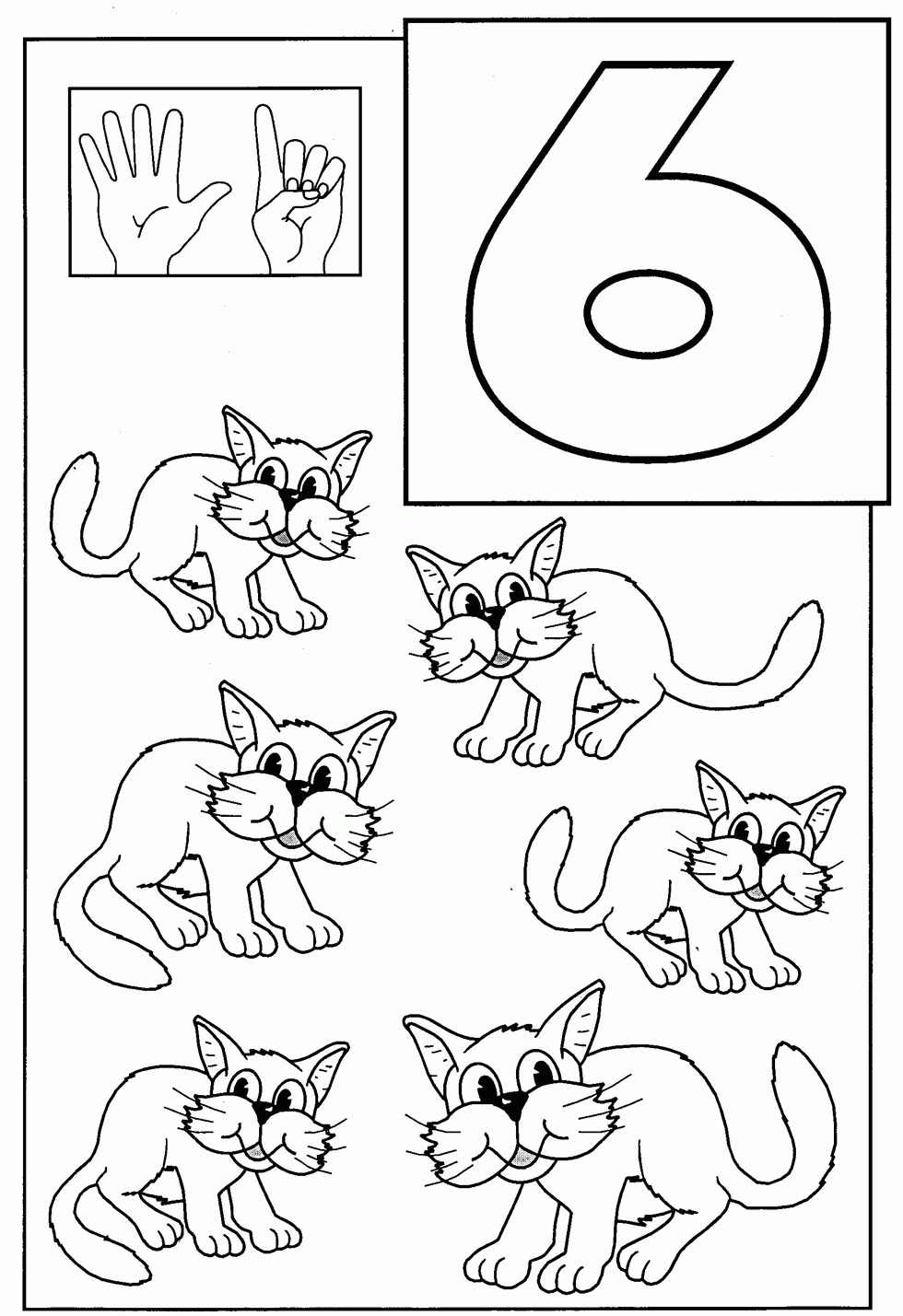 Number 6 Coloring Page Coloring Home