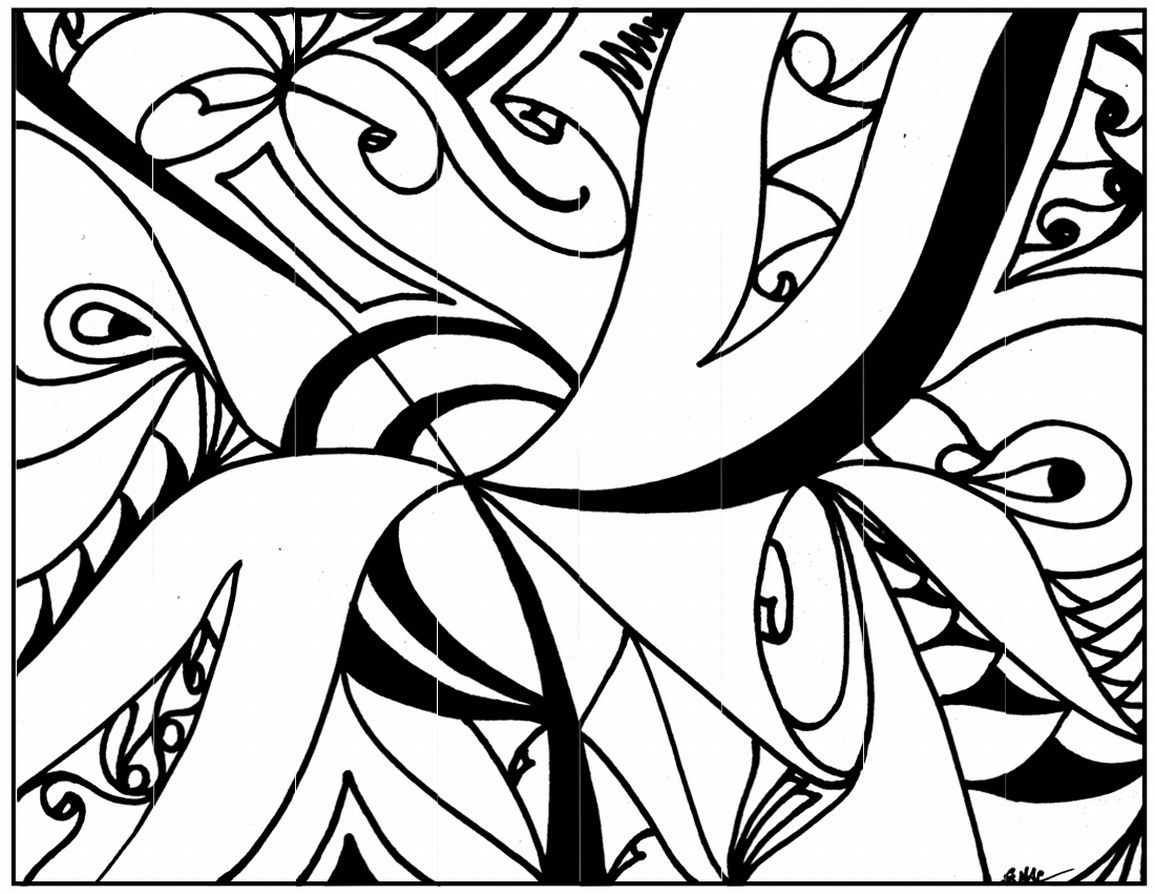 Abstract Art - Coloring Pages for Kids and for Adults