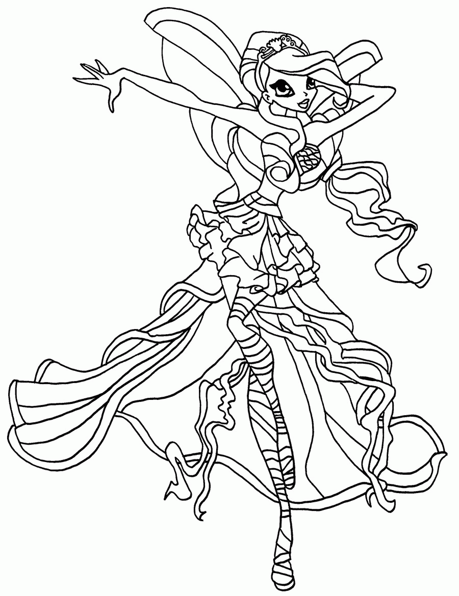 Winx Club Coloring Pages and Book | UniqueColoringPages