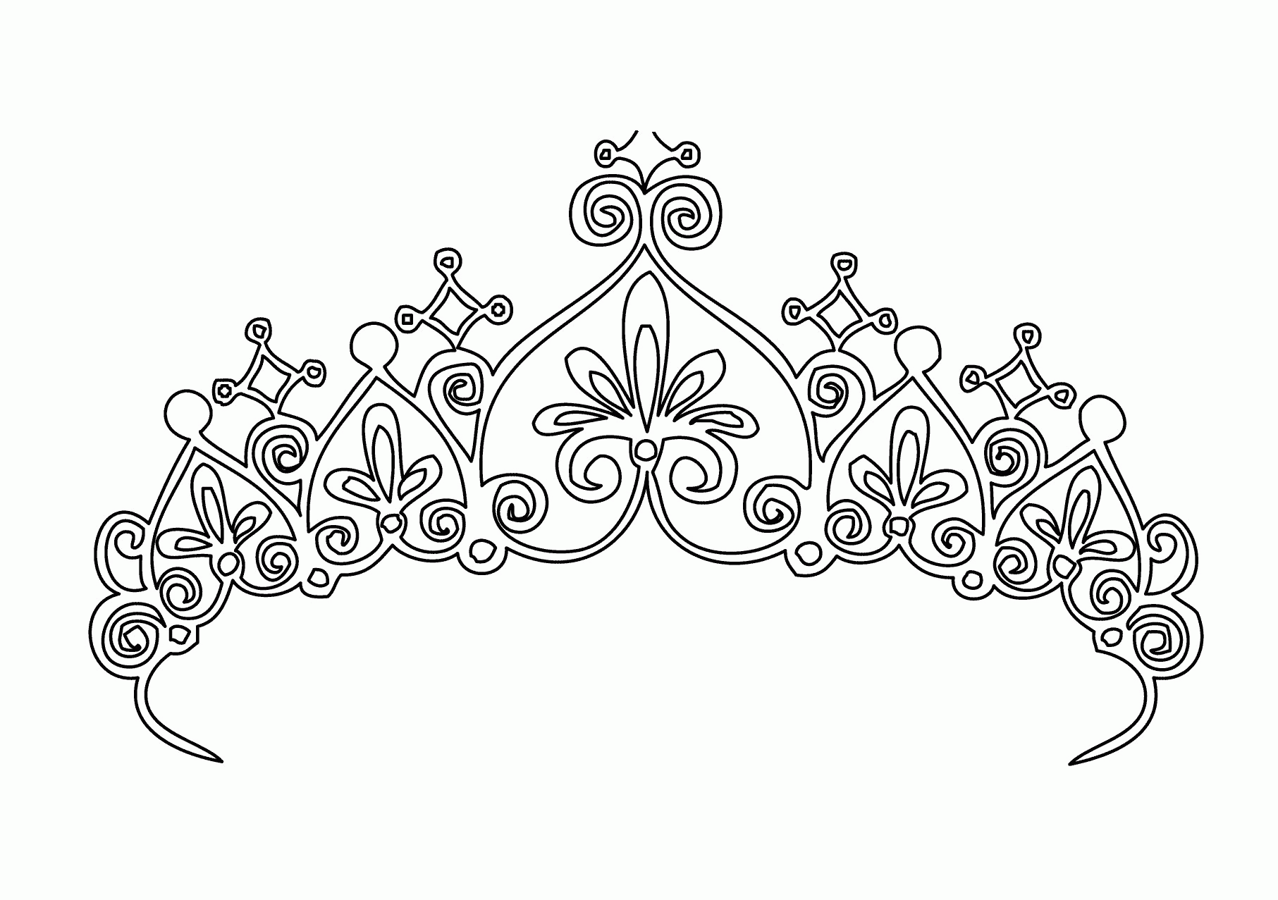 Princess Tiara Coloring Page