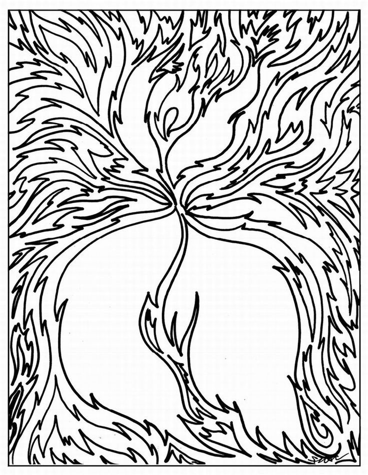 Abstract Art Printable - Coloring Pages for Kids and for Adults