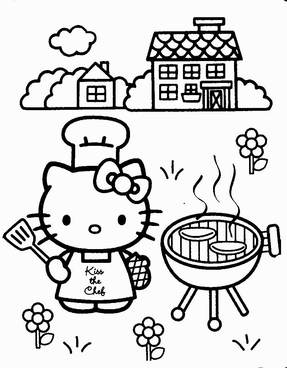 Hello Kitty Coloring Pages For Kids