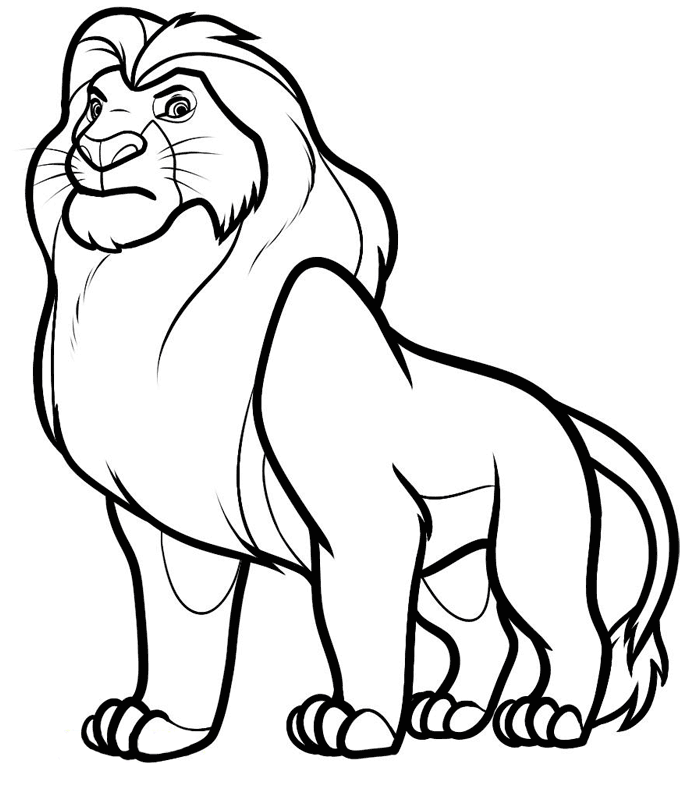 Simba Coloring Pages and Book | UniqueColoringPages