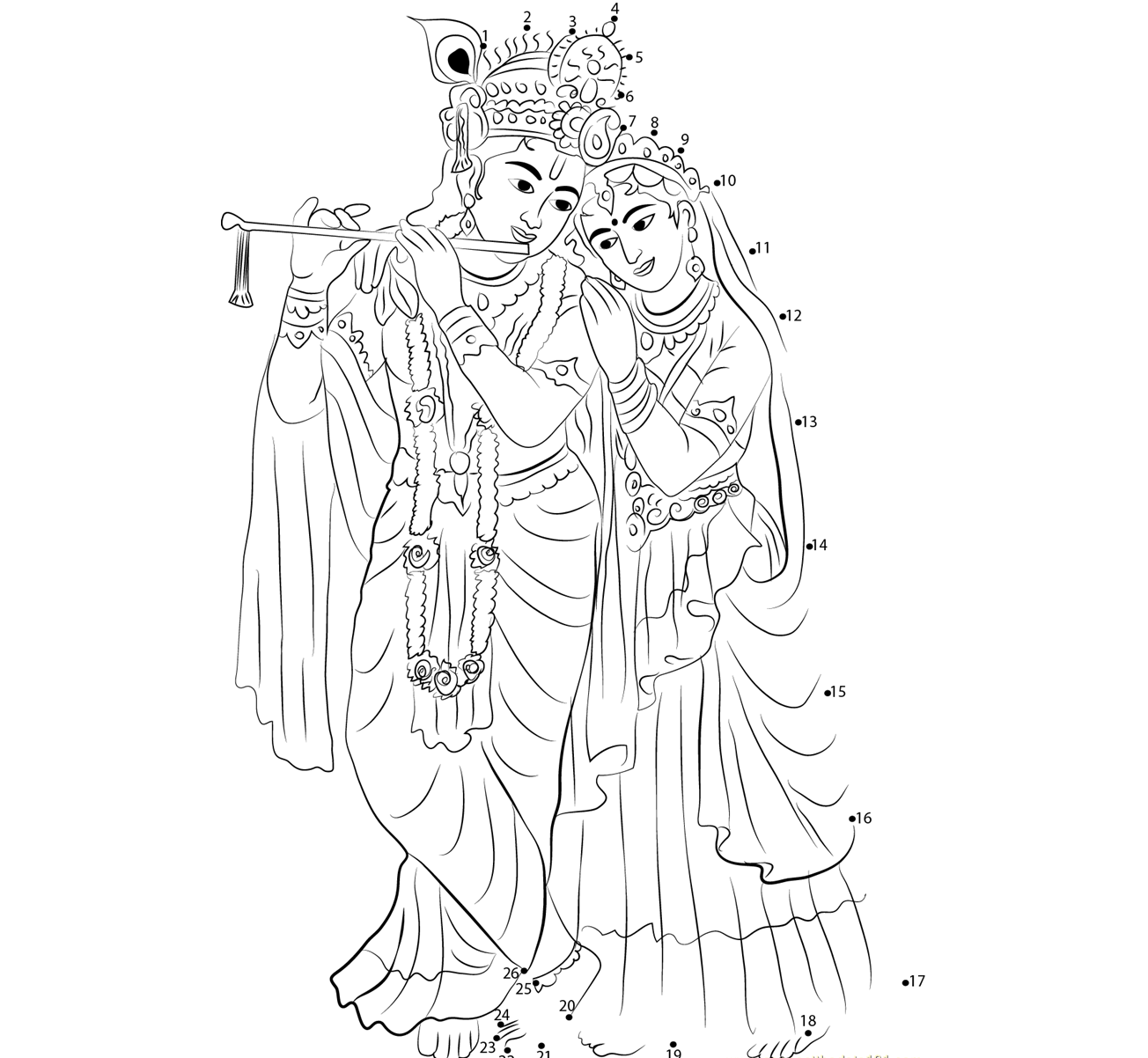 Lord Radha Krishna Coloring Drawing Free wallpaper | Anggela ...