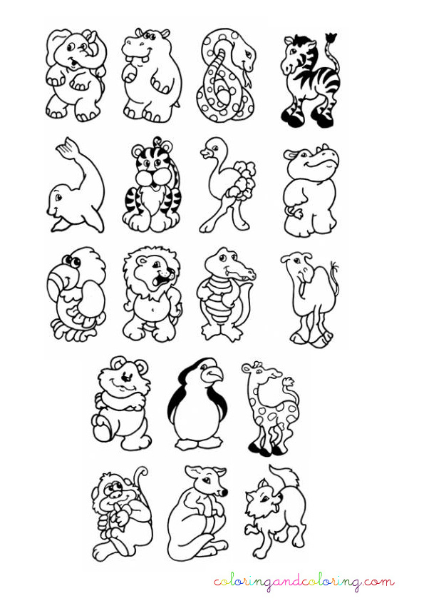 12 Pics of Cute Jungle Coloring Pages - Cartoon Jungle Animals ...