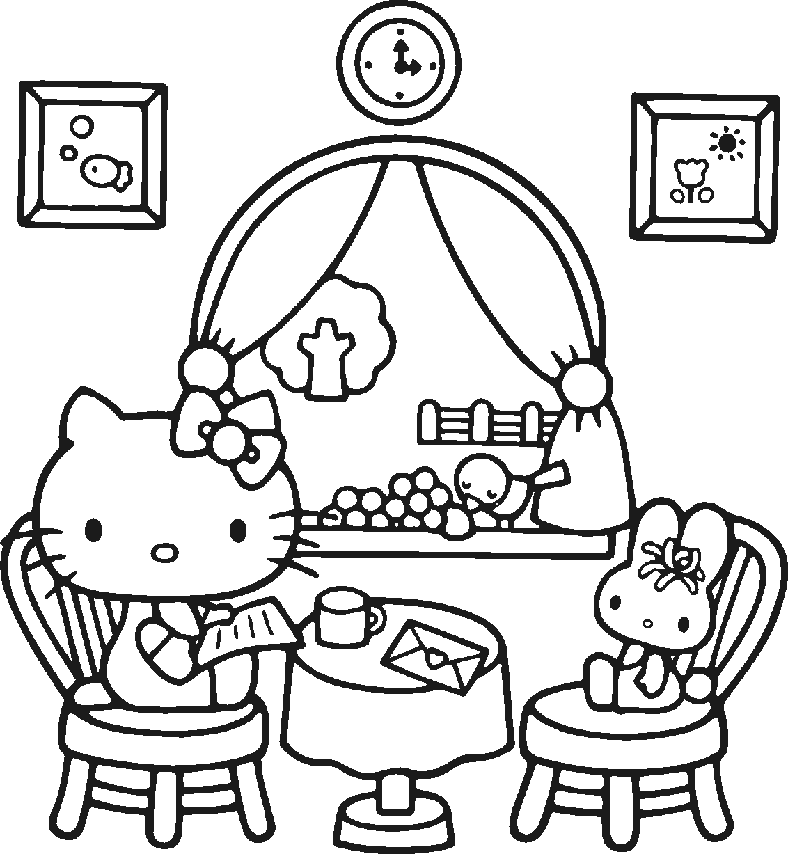 coloring page hello kitty | Only Coloring Pages