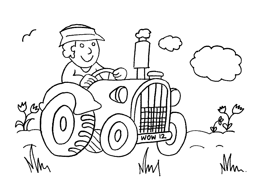 Farm Coloring Pages and Book | UniqueColoringPages