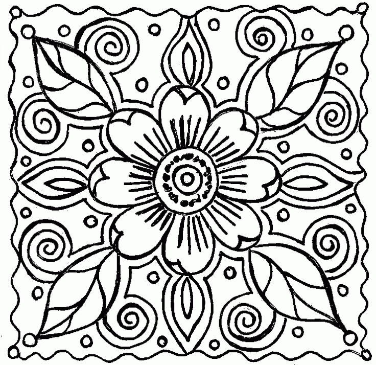 abstract coloring pages mandala coloring pages of flowers. mandala ...