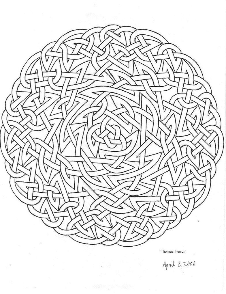 Celtic Knot Coloring Page - Coloring Pages for Kids and for Adults