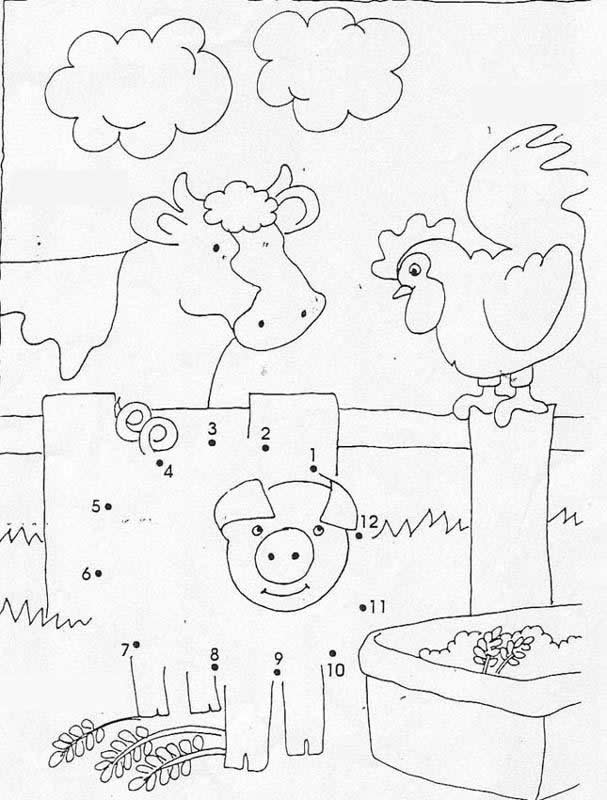 Farm Animal Pictures To Colour