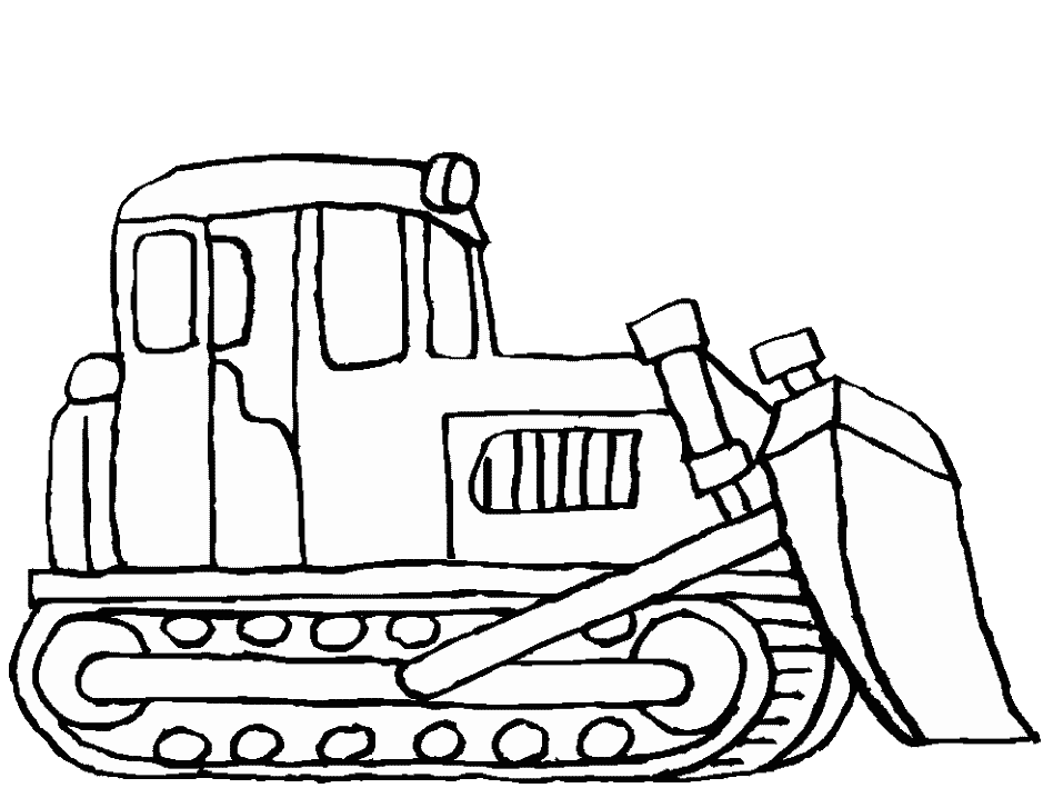 Bulldozer Colouring Page